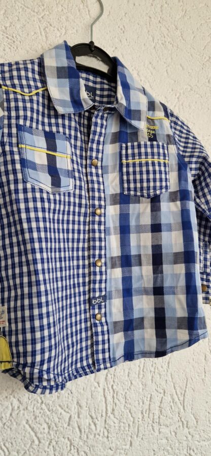 092 - BBL overhemd ruit blauw (0125hat)