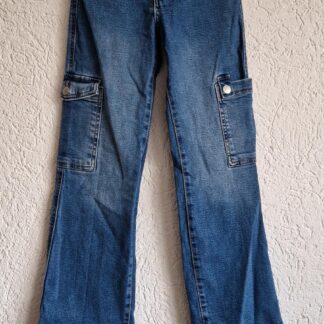 134 - Zara jeans cargo blauw (0125hat)
