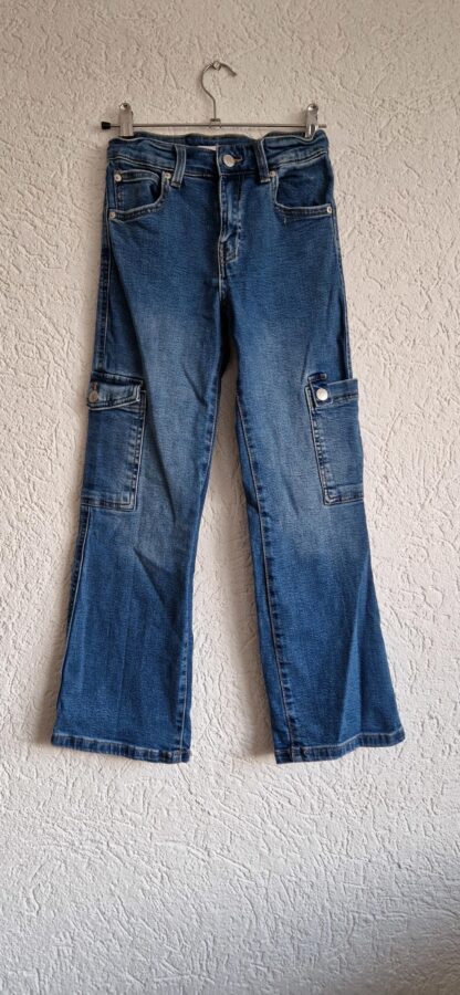 134 - Zara jeans cargo blauw (0125hat)