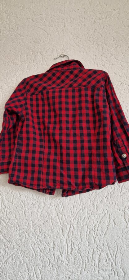 080 - Just Small overhemd ruit rood blauw (0125hat) - Afbeelding 4