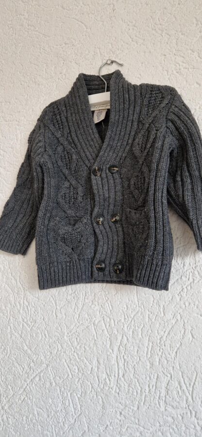080 - H&M vest gebreid kabelpatroon (0125hat) - Afbeelding 3