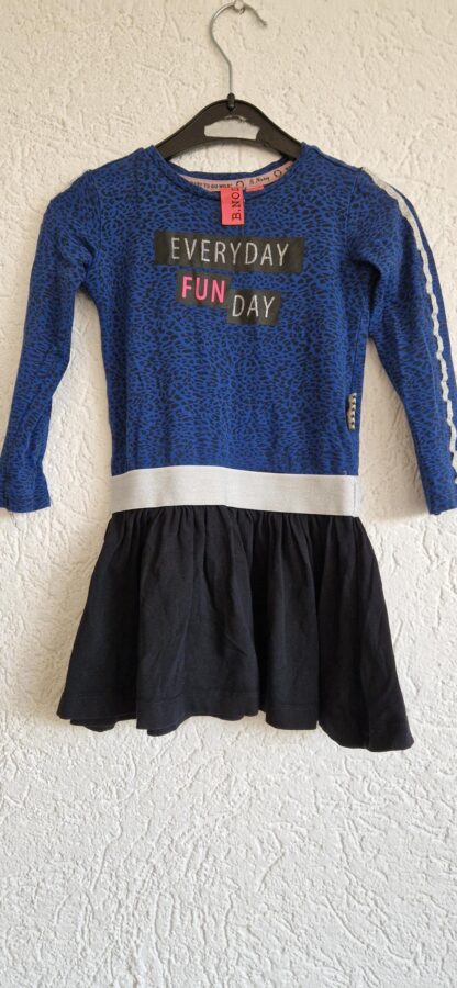 098 104 - B.Nosy jurk blauw zwart (0125hat)