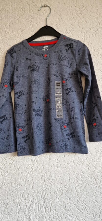110 116 - Hema shirt wintertijd nieuw (0125hat)