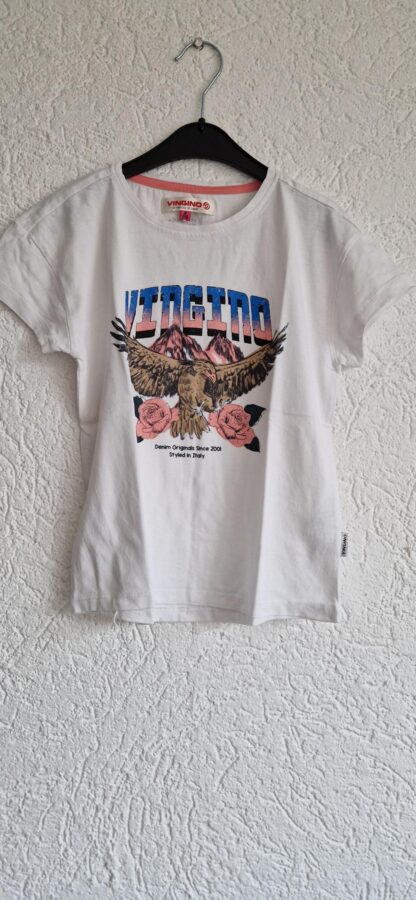 128 - Vingino shirt print als nieuw (0125ger)