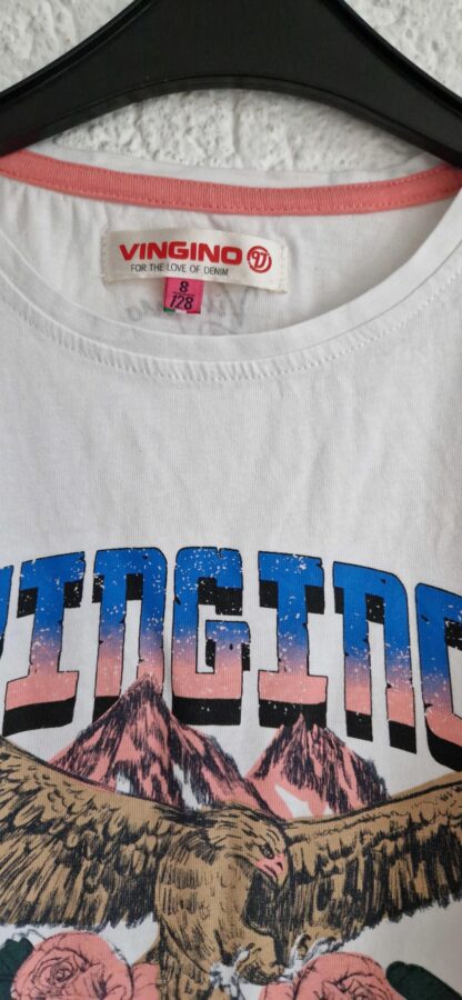 128 - Vingino shirt print als nieuw (0125ger) - Afbeelding 4