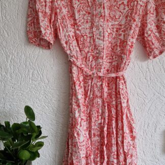 XL - Twoday jurk rood wit (0125kel2)