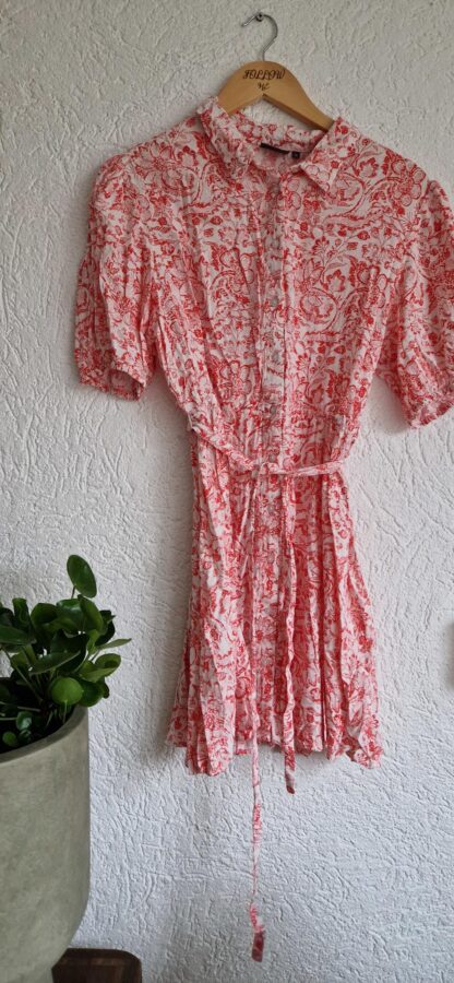 XL - Twoday jurk rood wit (0125kel2)