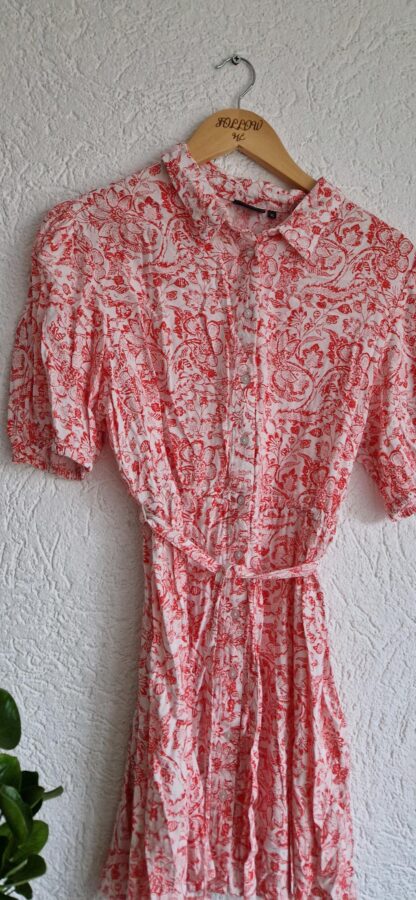 XL - Twoday jurk rood wit (0125kel2) - Afbeelding 3
