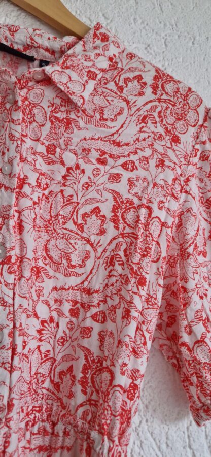 XL - Twoday jurk rood wit (0125kel2) - Afbeelding 4