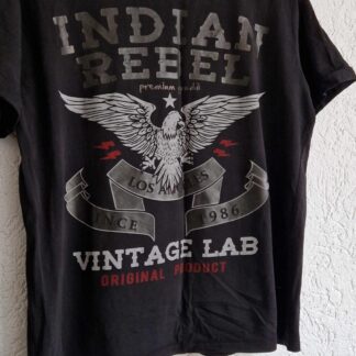 M - Shirt zwart Indian rebel (0125kel1)