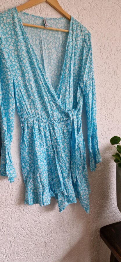 L - FB Sister jurk blauw wit (0125kel1) - Afbeelding 2