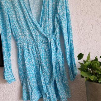 L - FB Sister jurk blauw wit (0125kel1)