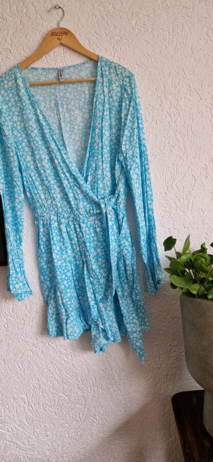 L - FB Sister jurk blauw wit (0125kel1)