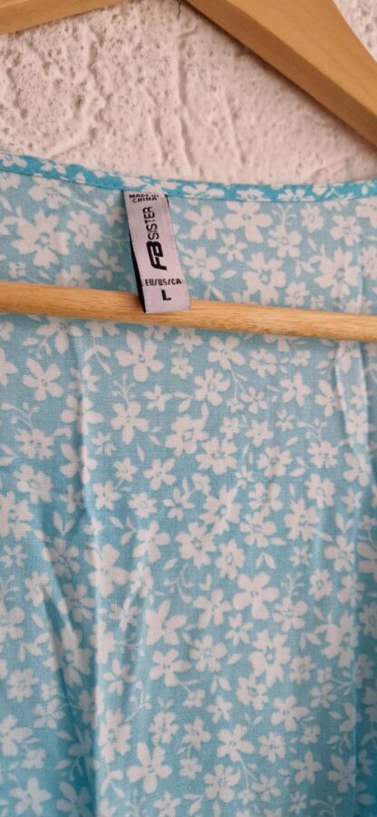 L - FB Sister jurk blauw wit (0125kel1) - Afbeelding 4