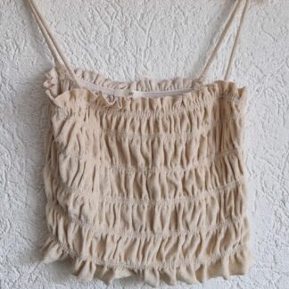 M - H&M top beige zacht (0125kel1)