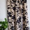 L - Shein rok beige zwart bloemen (0125kel1)