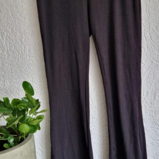 M/L - Legging tregging flare pijp zwart (0125kel2)