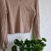 L - Shein truitje v-hals beige (0125kel3) - Afbeelding 3