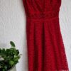 M - Jurk rood met kant gevoerd (0125kel3)