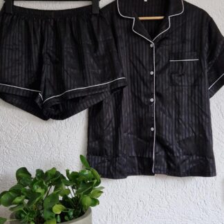 XL - Shortama zwart wit glad (0125kel3)