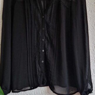 40 - Superstar blouse zwart transparant (0225ros1)