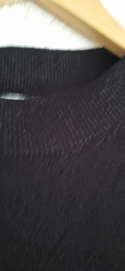 M - H&M jurk zwart gebreid (0225ros3) - Afbeelding 3