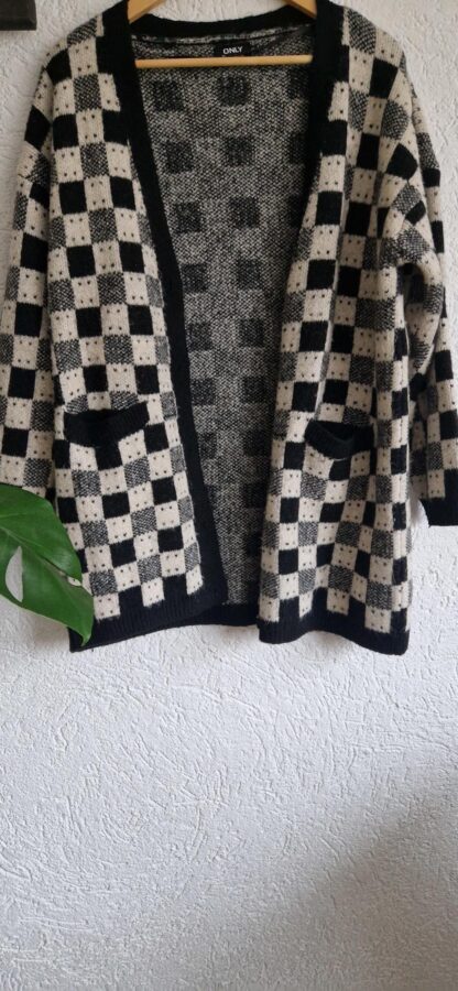 M/L - Only vest zwart wit ruit (0225ros3) - Afbeelding 2