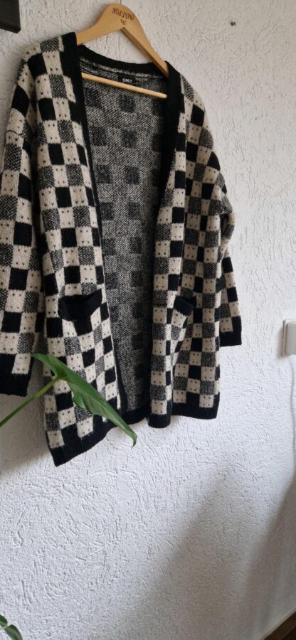 M/L - Only vest zwart wit ruit (0225ros3) - Afbeelding 3