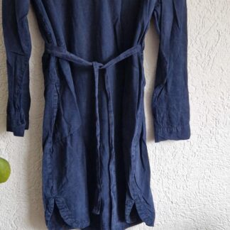 38 - Yessica jurk blauw ceintuur (0225ros2)
