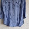 M - Mango blouse blauw viscose (0225ros2)