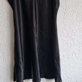 L - Nachthemdje glanzend zwart (0225ros5)