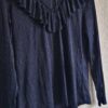 M/L ipv XL - Aaiko blouse top blauw zilver (0225ros5)