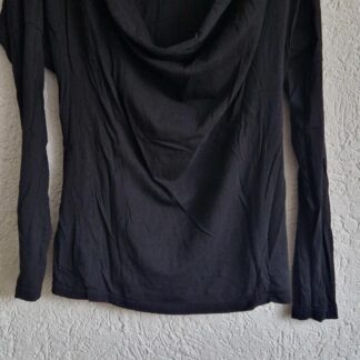 L - Sutherland shirt zwart katoen (0225ros5)