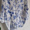 L - Zara blouse blauw wit (0225ros5) - Afbeelding 3