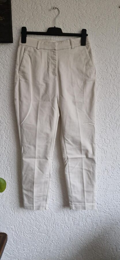 38 ipv 40 - H&M pantalon zandkleur als nieuw (0225ros4)