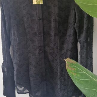 36 - H&M blouse zwart patroon nieuw (0225may1)