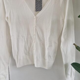 36 - Divided vestje wit basic nieuw (0225may1)