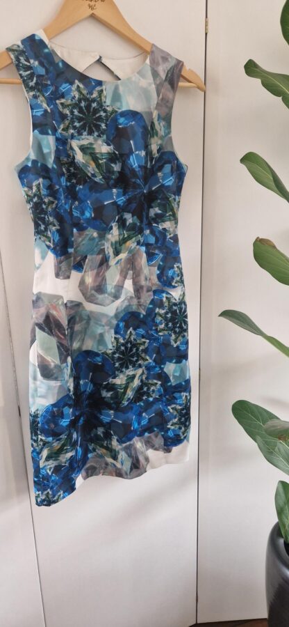 36 - H&M jurk jurk wit blauw groen nieuw (0225may1) - Afbeelding 4