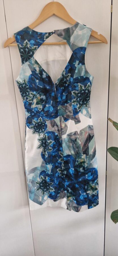 36 - H&M jurk jurk wit blauw groen nieuw (0225may1) - Afbeelding 5