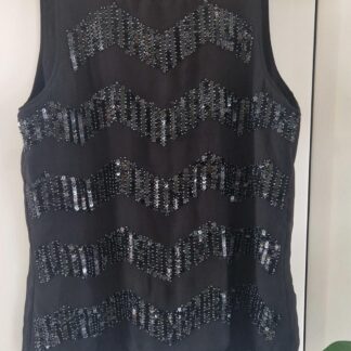 34 - H&M top met glitter zwart nieuw (0225may1)