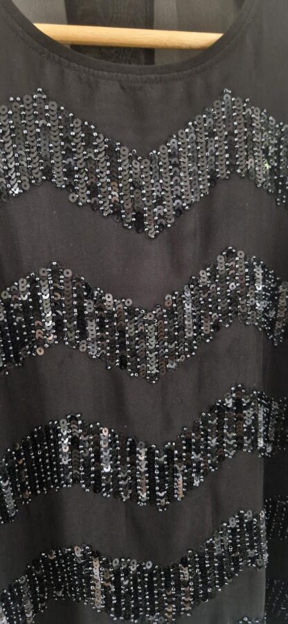 34 - H&M top met glitter zwart nieuw (0225may1) - Afbeelding 4