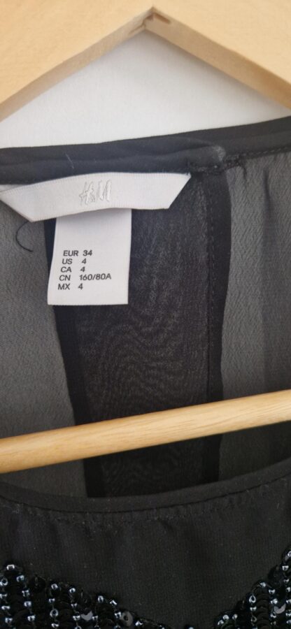 34 - H&M top met glitter zwart nieuw (0225may1) - Afbeelding 5