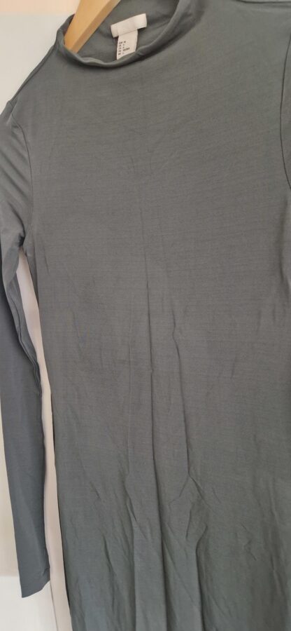 36 - H&M jurk cementgroen als nieuw (0225may1) - Afbeelding 6