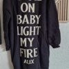 M - Alix the Label jurk sweatstof zwart (0325meg3) - Afbeelding 5