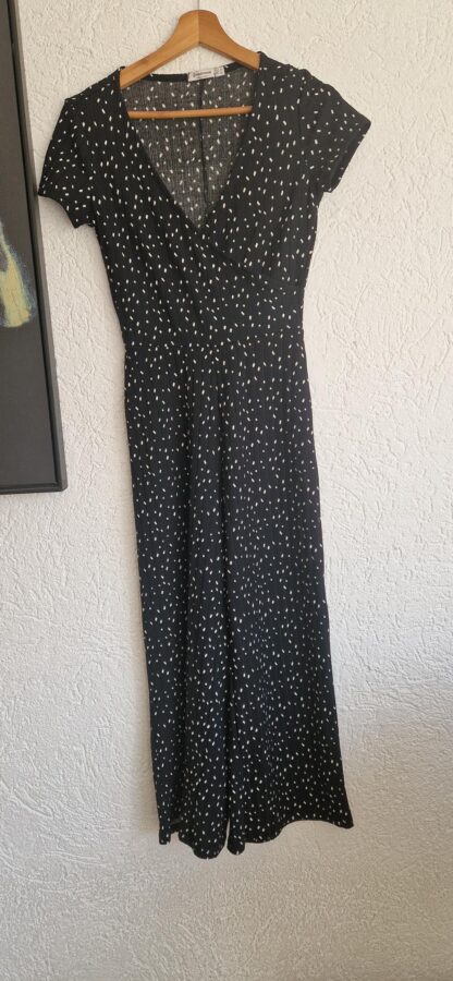 S - Stradivarius jumpsuit zwart wit (0325prv)