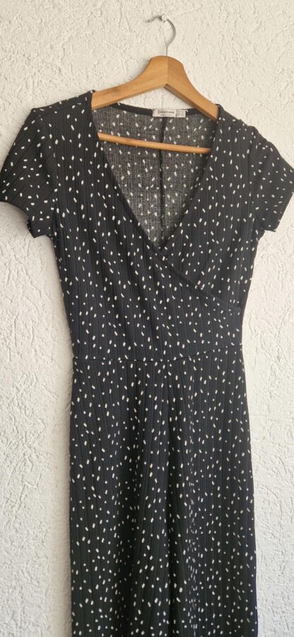 S - Stradivarius jumpsuit zwart wit (0325prv) - Afbeelding 3