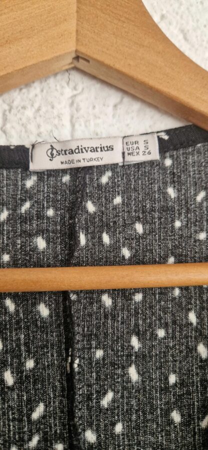 S - Stradivarius jumpsuit zwart wit (0325prv) - Afbeelding 4