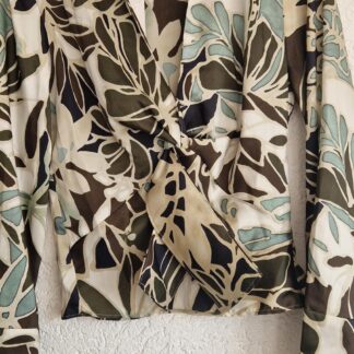 S - Zara blouse groen patroon nieuw (0325may1)