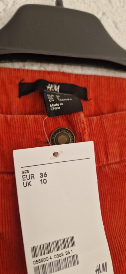 36 - H&M broek babyrib oranje terra nieuw (0325may1) - Afbeelding 4