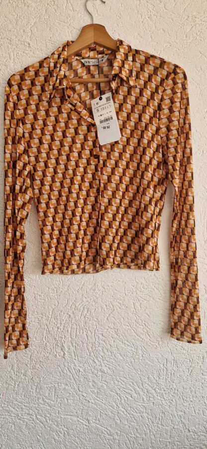 S - Zara blouse retro nieuw (0325may1)